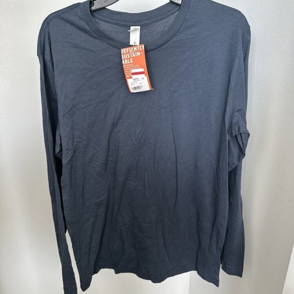 ALTERNATIVE APPAREL INC Mens T shirt medium Navy blue 01170C1 LS GO-TO TEE - Picture 2 of 8